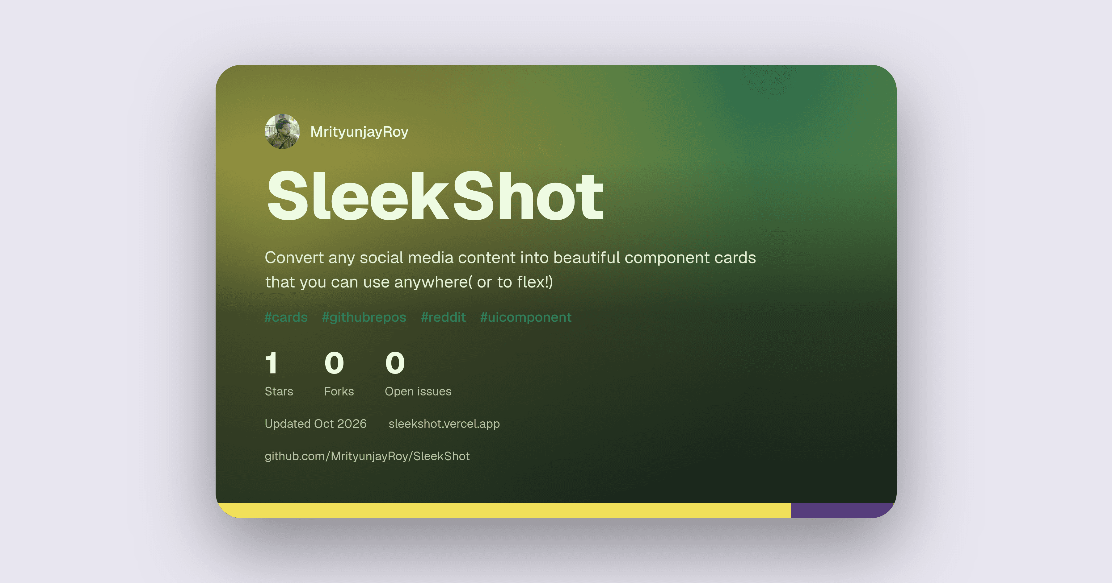Example github repo card