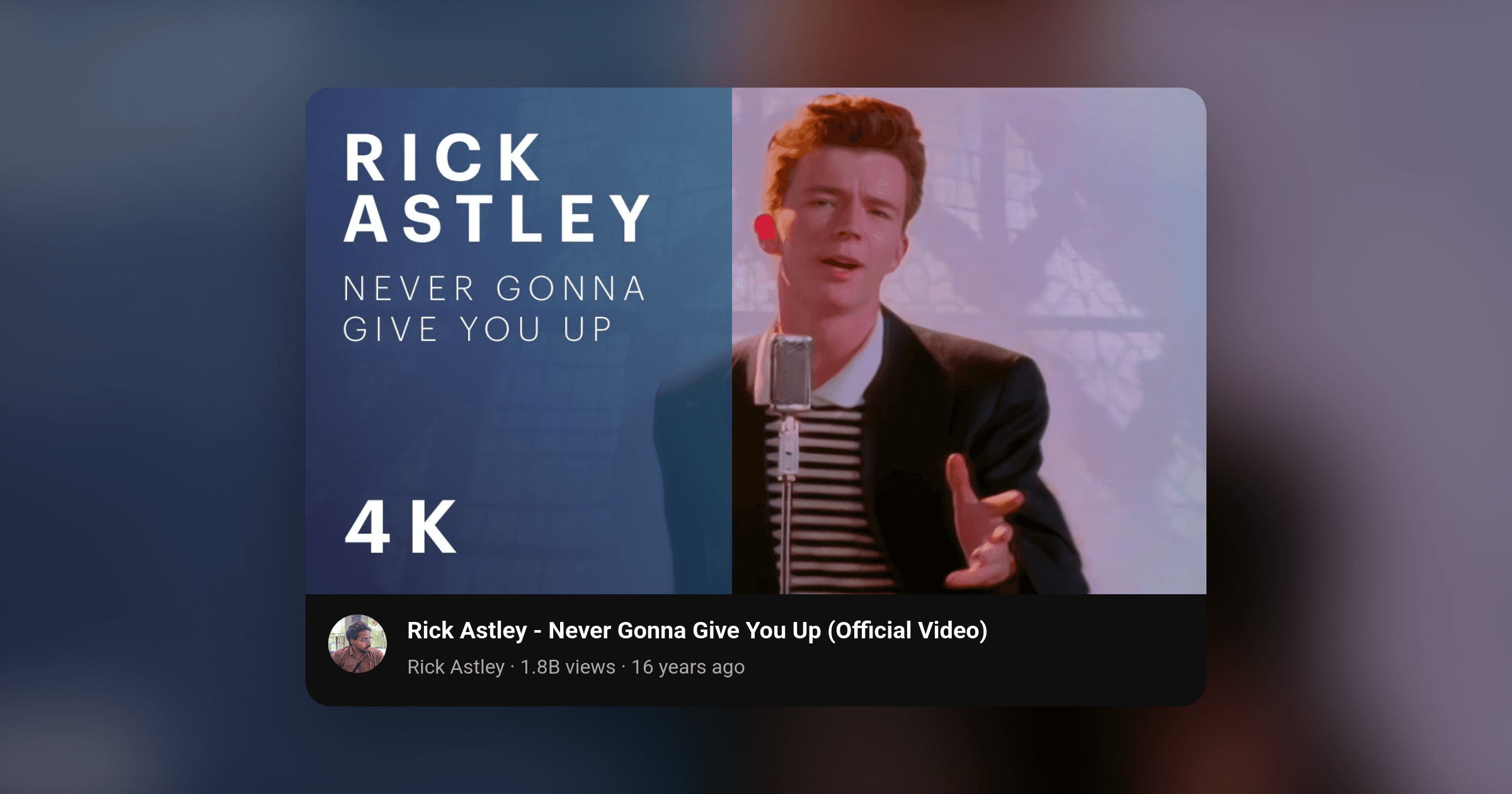 Example youtube card